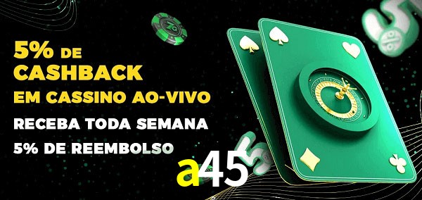 Promoções do cassino ao Vivo a45